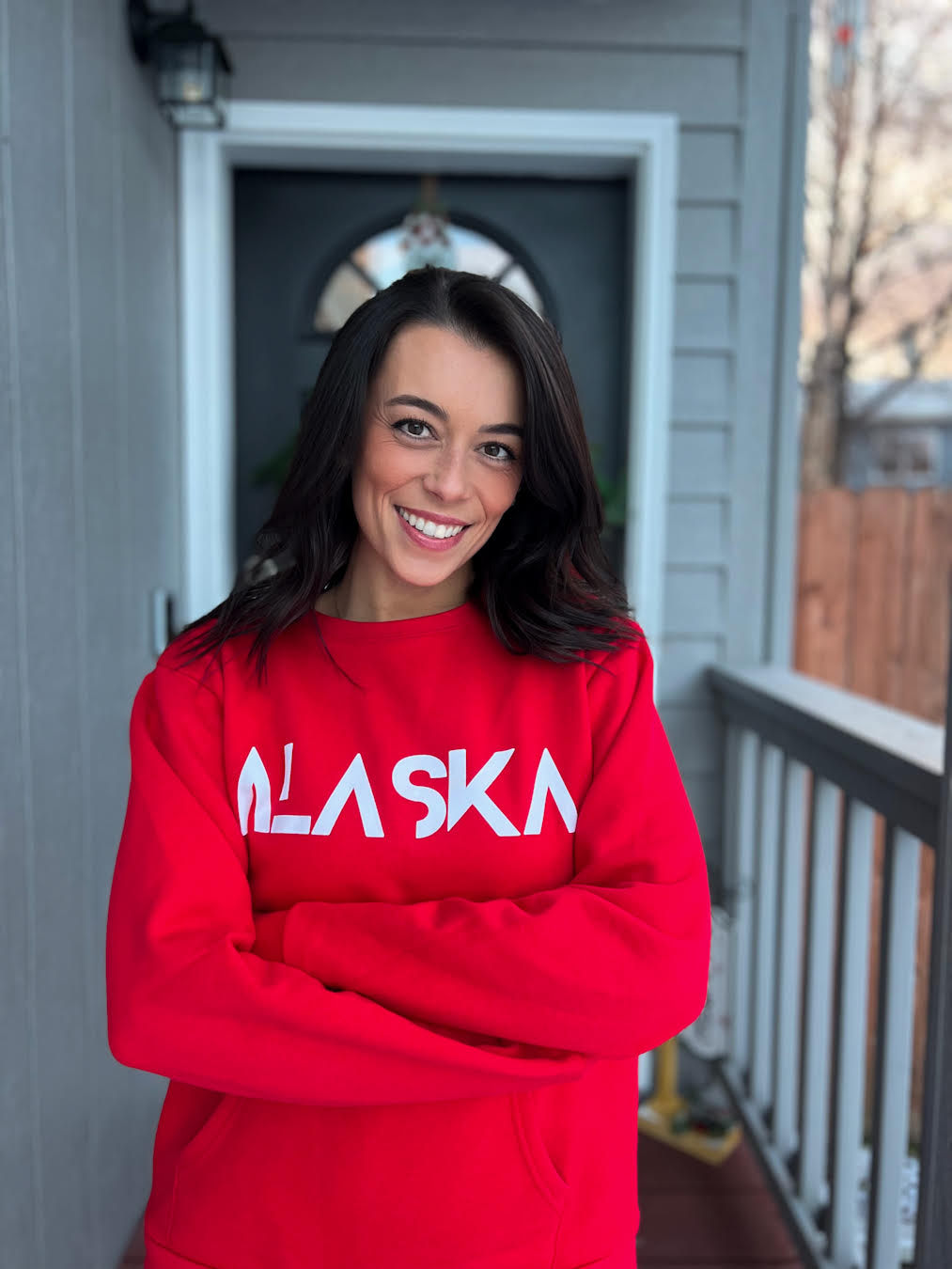Red ALASKA Crewneck