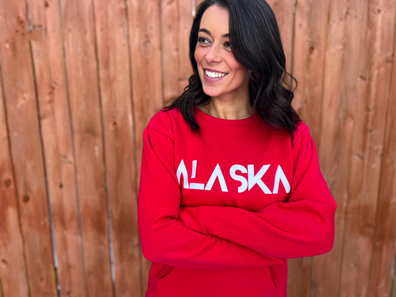 Red ALASKA Crewneck