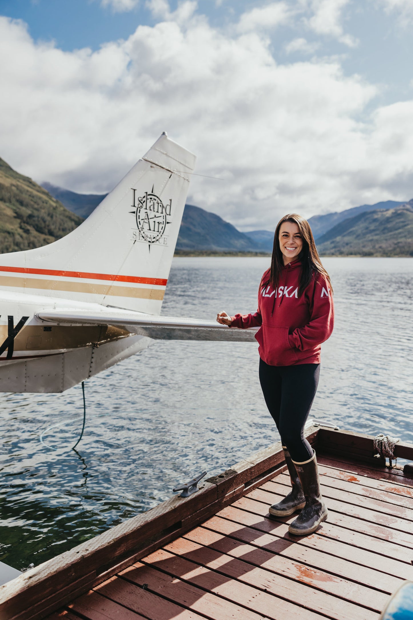 The Alaska Brand Hoodie - Crimson