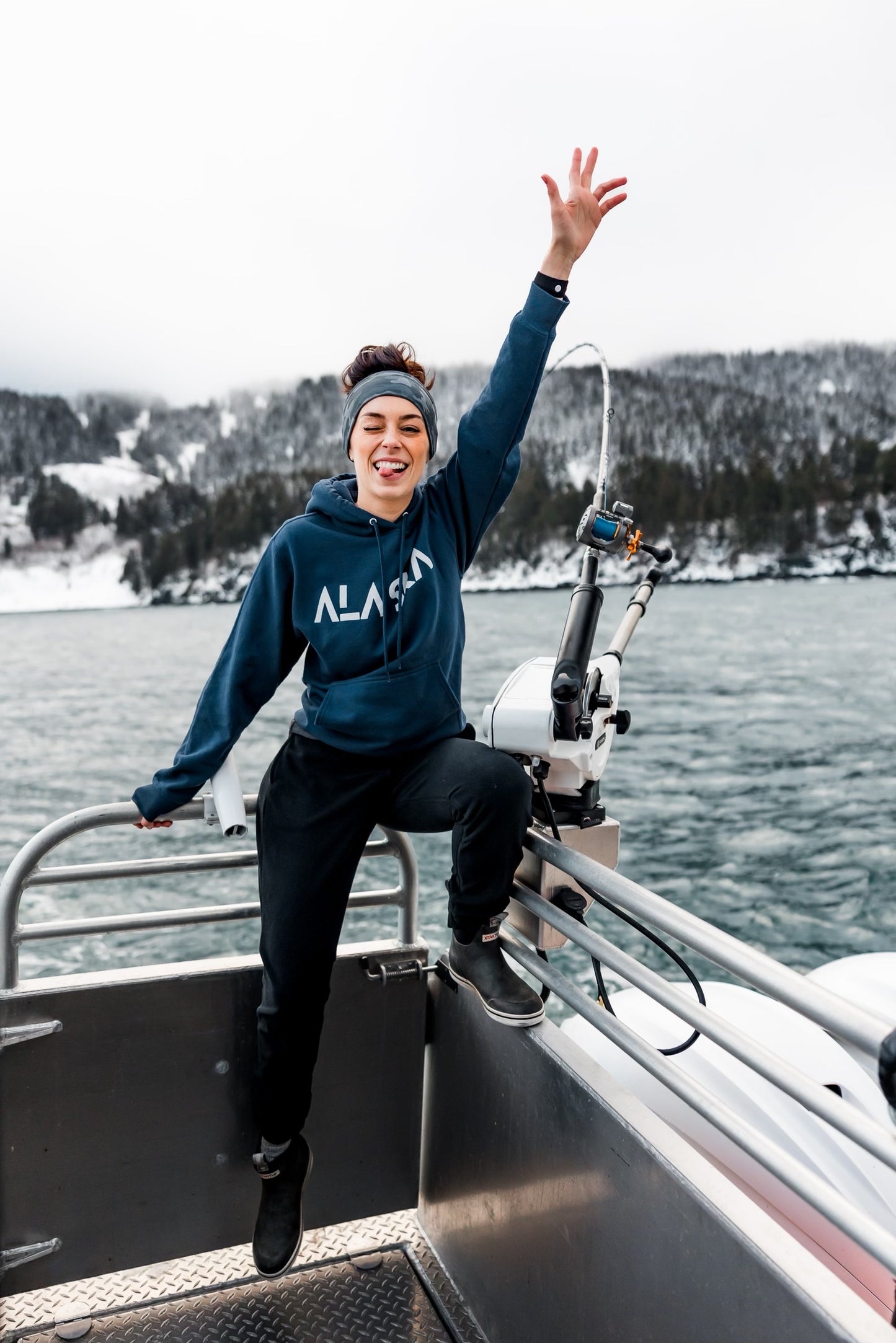 The Alaska Brand Hoodie - Midnight Blue