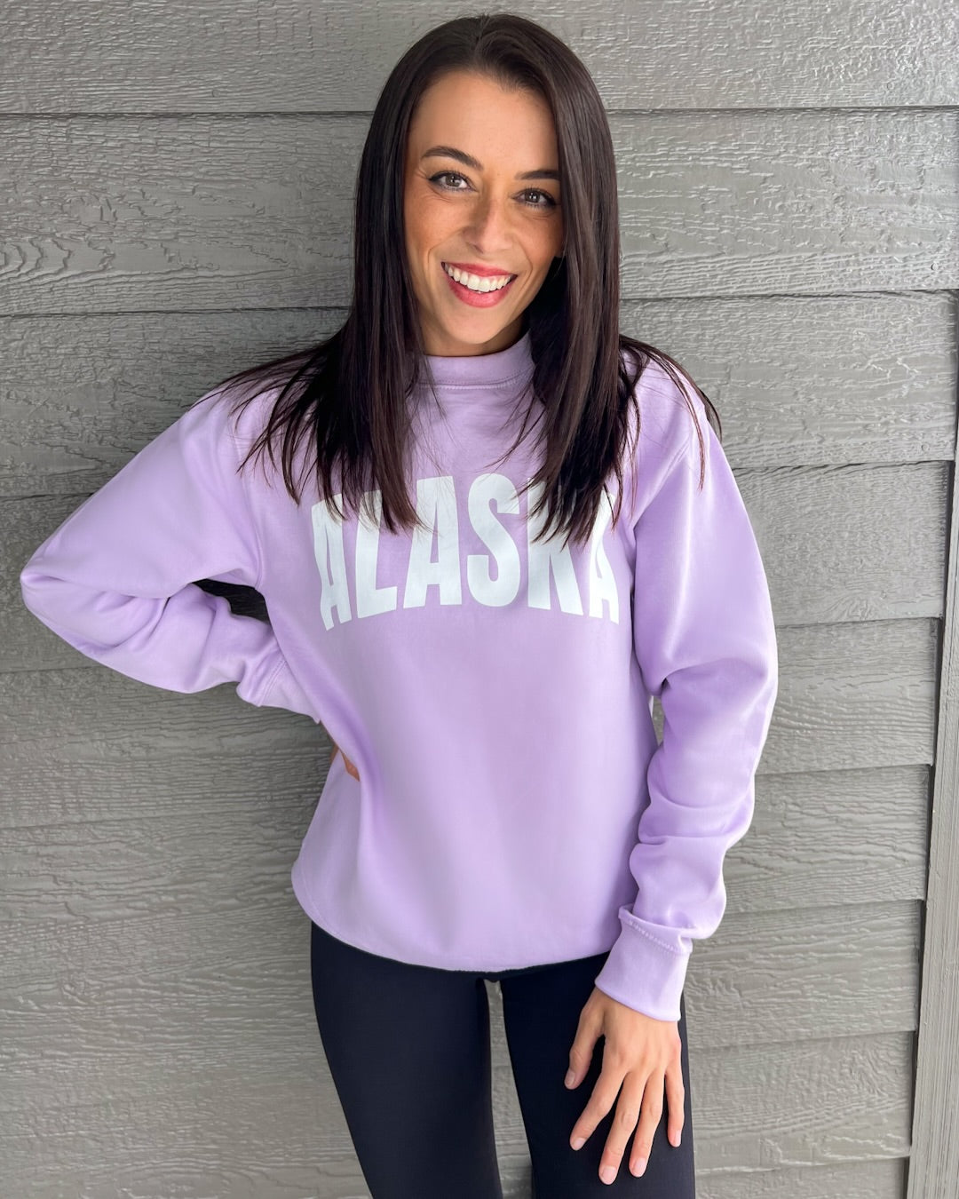 The Alaska Brand Pastel Crewneck Lavender