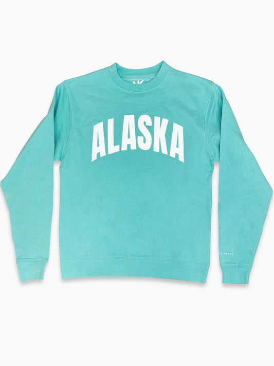 The Alaska Brand Pastel Crewneck - Aqua